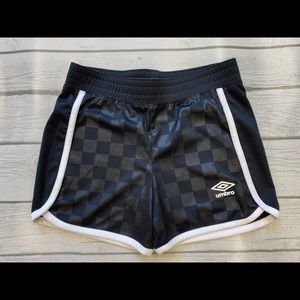 Girls Black Umbro Soccer Shorts Size Medium (7/8)